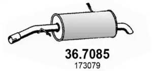 Глушитель выхлопных газов конечный 367085 ASSO – фото